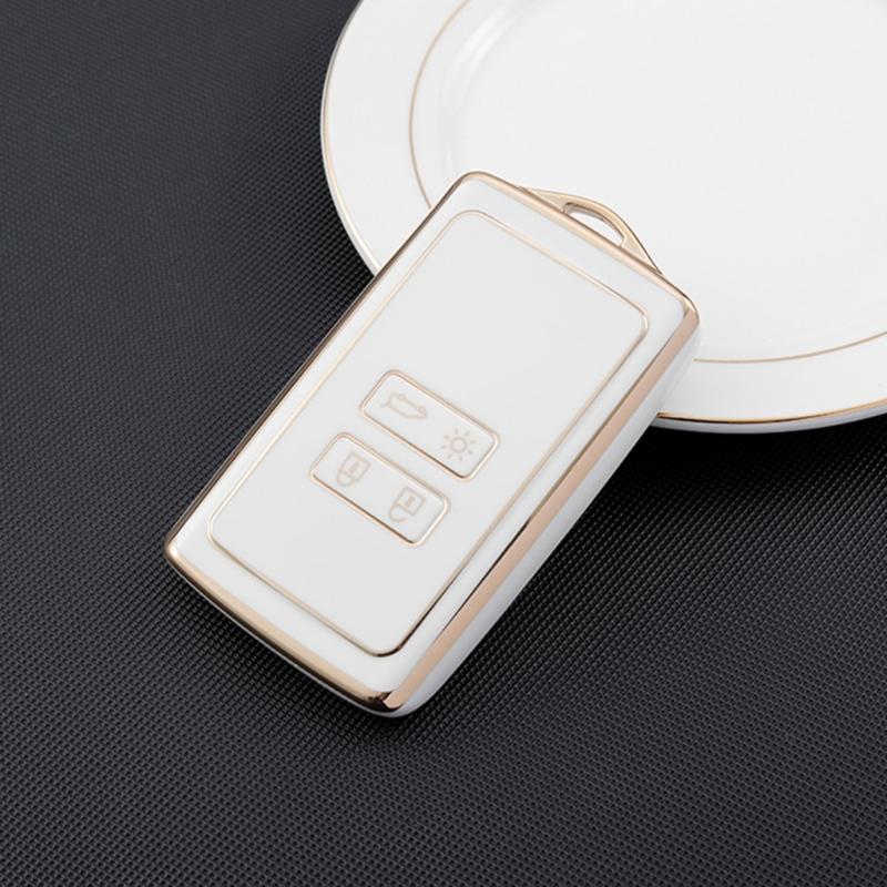 Waterproof Automotive Key Shell 4 Buttons Remote TPU Key Card Case Fob Cover Holder Modified Suitable for Espace/Tce/300