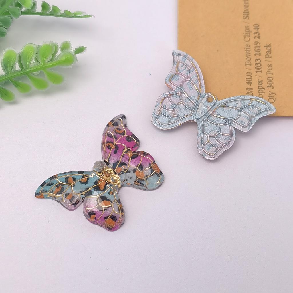New Arrive 100Pcs Colorful Butterfly Flatback Resin Cabochons Embellishments for Hair Clips Scrapbooking Photo Frames Decoration