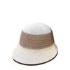 Small Bucket Hat Showing Off The Face  New Imitation Mink Velvet Contrast Color Knitted Fisherman Hat for Women