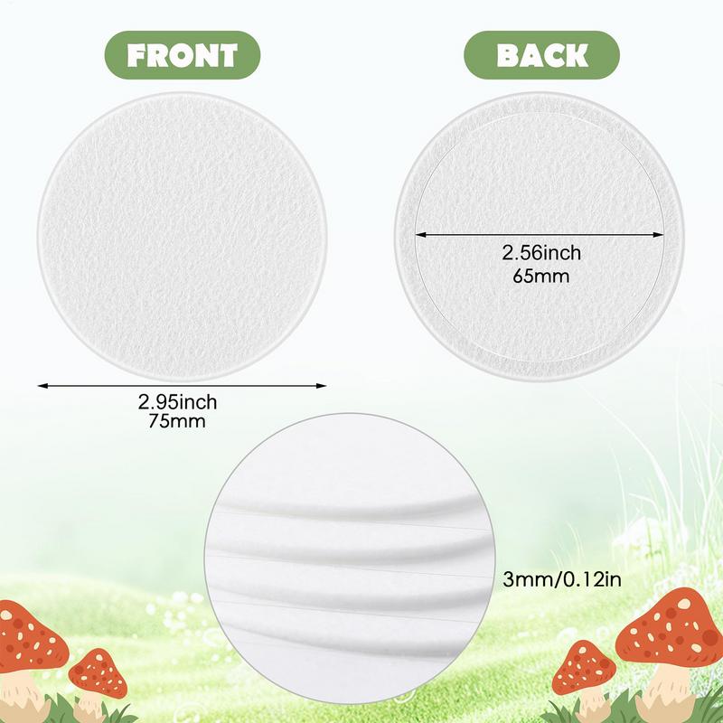 Monotub Adhesive Filter Disks Mushroom Growing Filter Pad Replacements Filtration Sticker Replacement Cultivation Supplies For