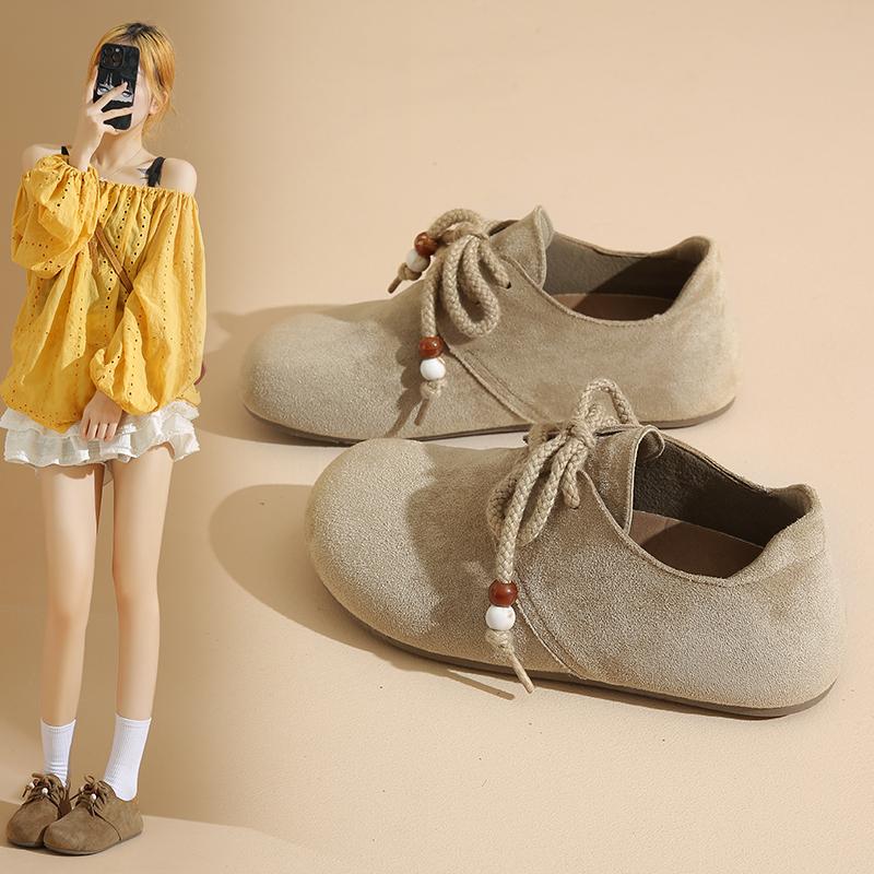 Flat All-Inclusive Women's Single Shoes 2025 New Autumn Retro