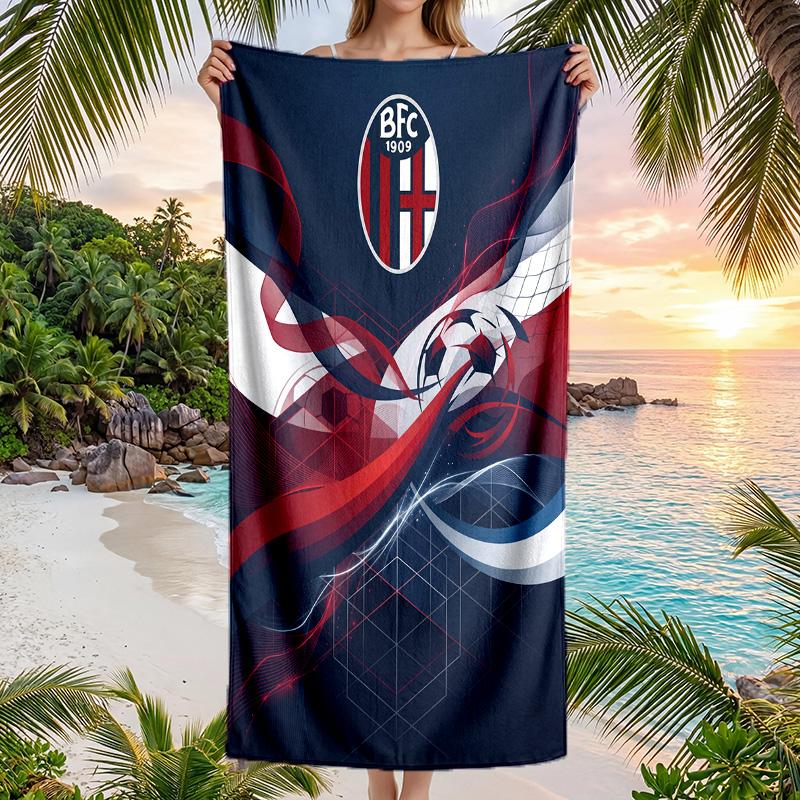 Bologna FC Druck Schnelltrocknendes Strandtuch Mikrofaser Saugfähig Tragbares Reise-Badetuch