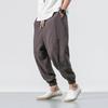 Harajuku Übergroße Lockere Lässige Baumwolle Leinen Harem Jogginghosen Herren Streetwear Atmungsaktive Jogginghosen Große Größen Bis 5XL