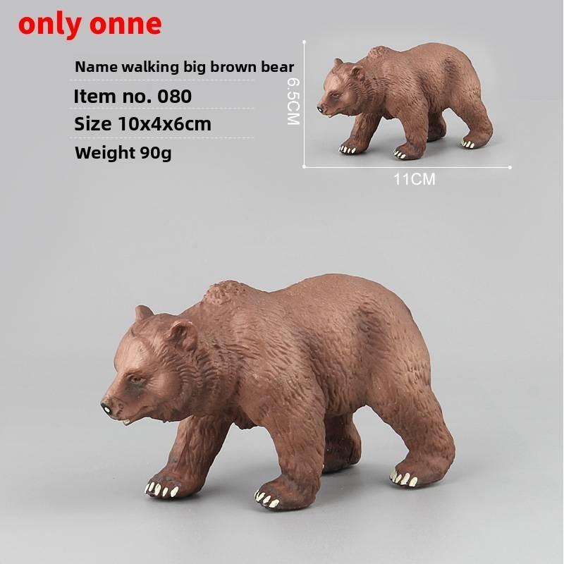 Wild Brown Bear Pvc Figurine Collection With Realistic Design For Young Children