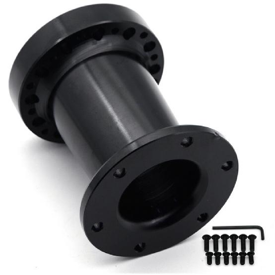 Black 4" Universal Racing Car Steering Wheel Hub Extender Extension Spacer Kit