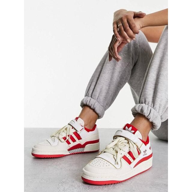 

adidas Originals Forum 84 low trainers in white and red