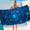 Bitcoin Evolution Of Money Beach Towel Cartoon Cute Summer Kids Large Bath Pool Beach Towel Microfiber Absorbent