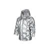 Down Jacket Kids Solid Color Logo Fleece Warm Silver Kids Jackets FZ6221-017