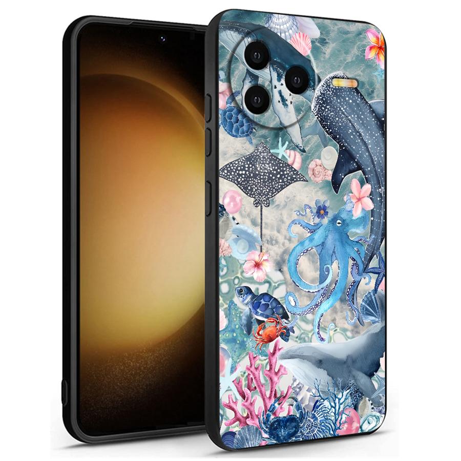 Creative Marine Organisms Art Funda Phone Cover Case for Xiaomi Redmi K40 K80 Pro 13C A5 A4 12C A1 A2 Plus 9 A3 14C 10