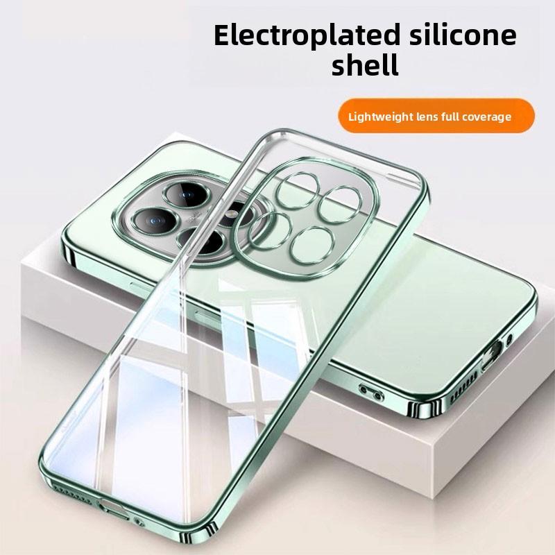 For Mi POCO M8 Pro G Ultra-thin Plating Silicone TPU Case For POCO M 8 M8Pro Electroplating Transparent Shockproof Back Cover