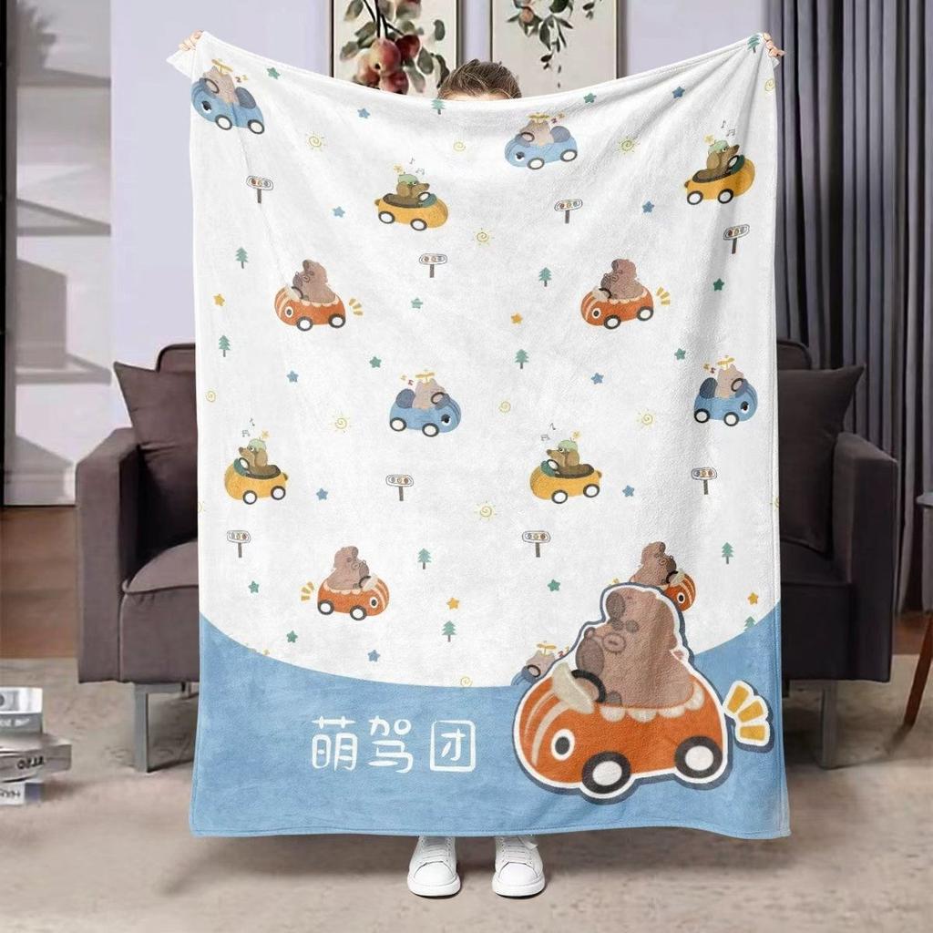 High-definition Digital Printed Velvet Blanket - Engineering Vehicle Theme Nap Blanket - Air Conditioner Cover Throw Blanket