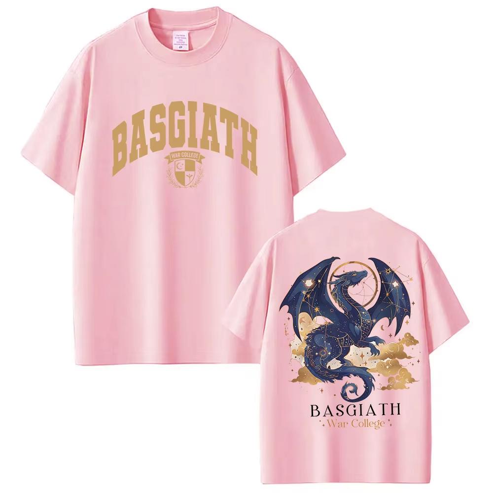 Basgiath War College Dragon Rider Fourth Wing Graphic T Shirts Mens Women Harajuku Fashion Vintage pure Cotton Short Sleeve Top