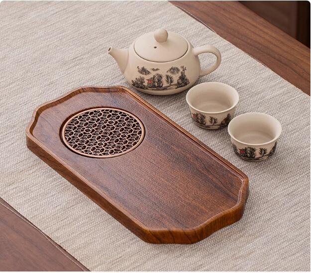Kung Fu Tea Set with Tea Tray, Simple Modern Teapot, Japanese, Hotel Rooms, Dormitory, Home