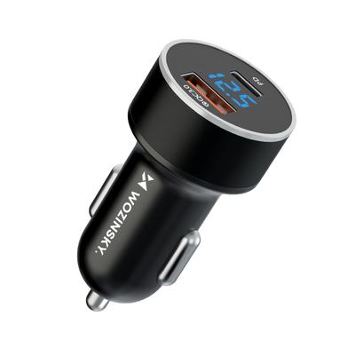 Car Charger for Cigarette Lighter USBC USBA 36W Black
