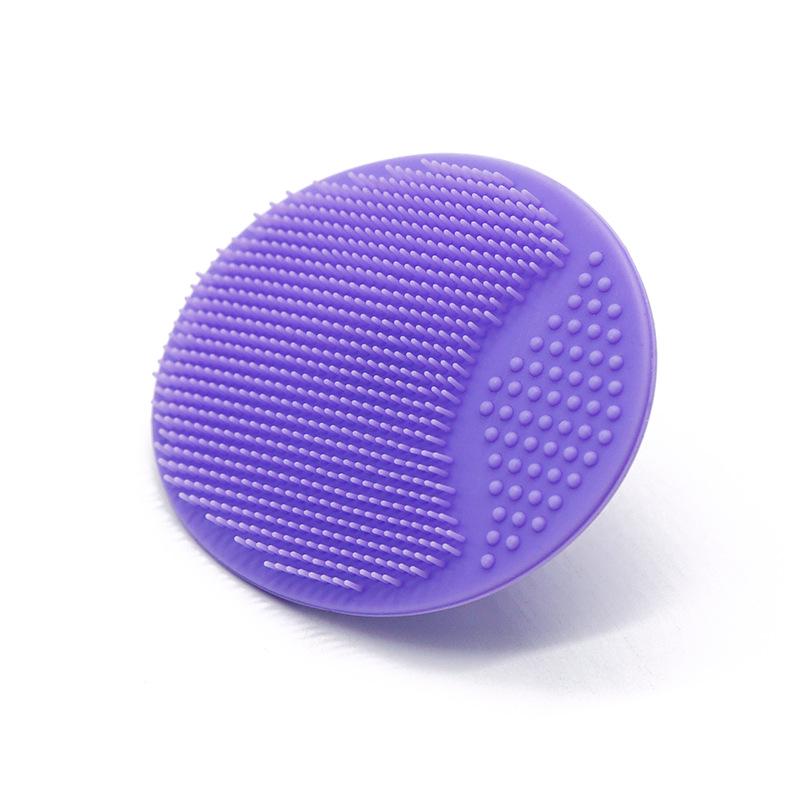 Silicone Oval Baby Face Wash and Massage Brush with Suction Cup, Multi-color Available