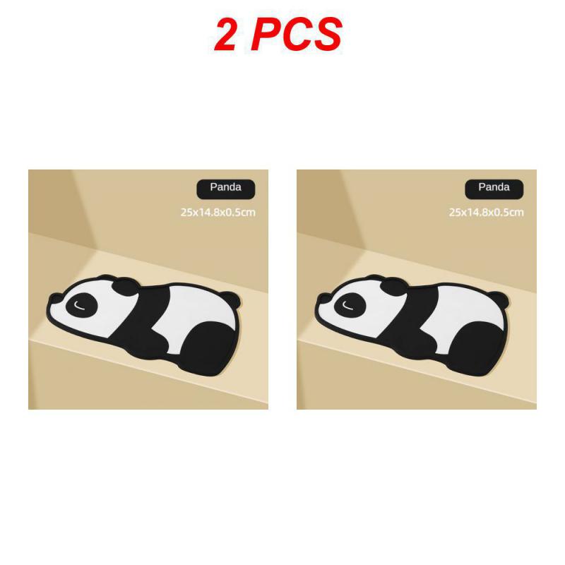 2/3/4PCS Mat Odorless Pvc Material Automotive Interior Products Cartoon Non-slip Mat Heat Safe Brown Washable Non-slip Mat