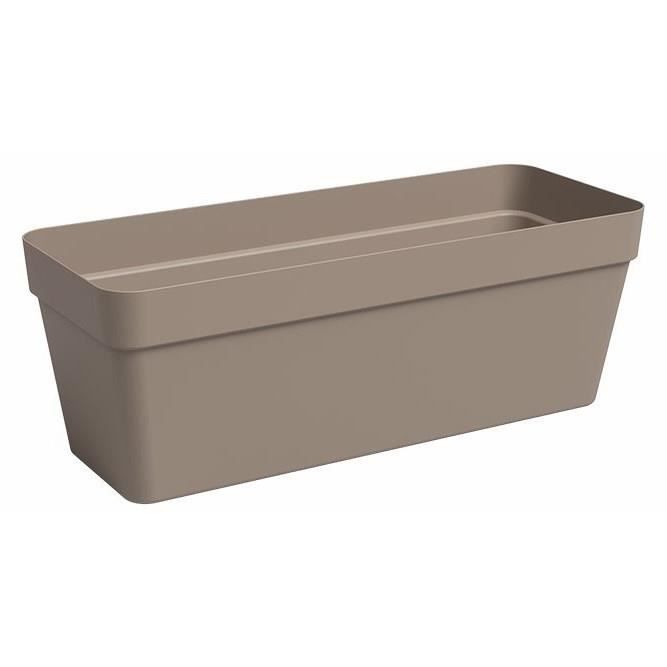 ARTEVASI Jardinière - Plastique - Taupe - Rectangulaire - L49,9 x P20 x H18,1cm