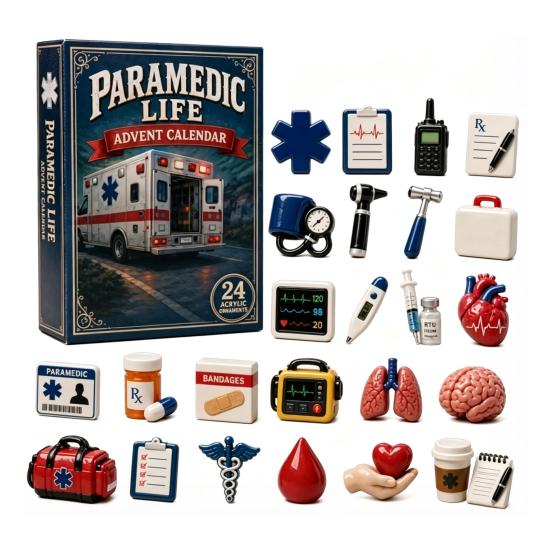 Weihnachtsgeschenk für Kinder 2026 Berufe Adventskalender, 24-Tage Countdown-Box mit Mini Berufs-Schreibtisch-Display Sammlerfiguren, Gemeinschaft
