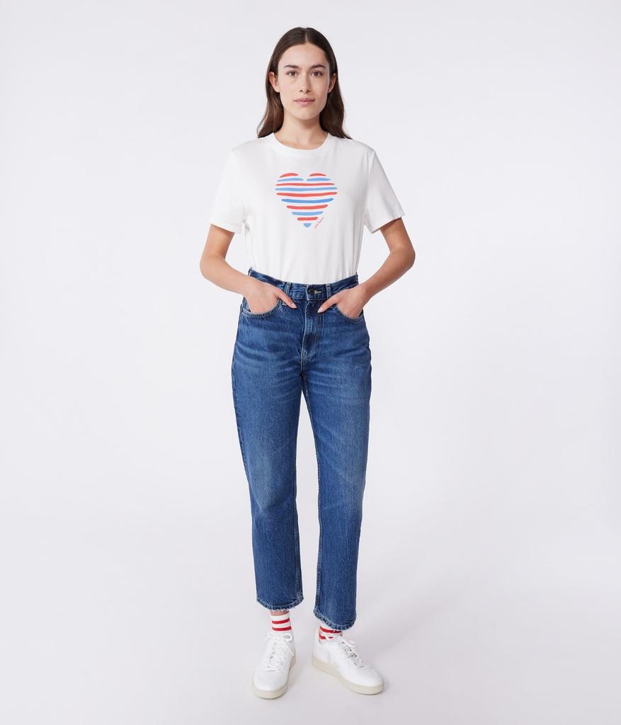 Petit Bateau Short Sleeve A0CSK M T-Shirt Off-White