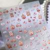 Punk Irregular Lines Metal Silver Stripe Lines Rhinestone 5D Nail Art Sticker Self Adhesive Decoration Manicure Decal DIY