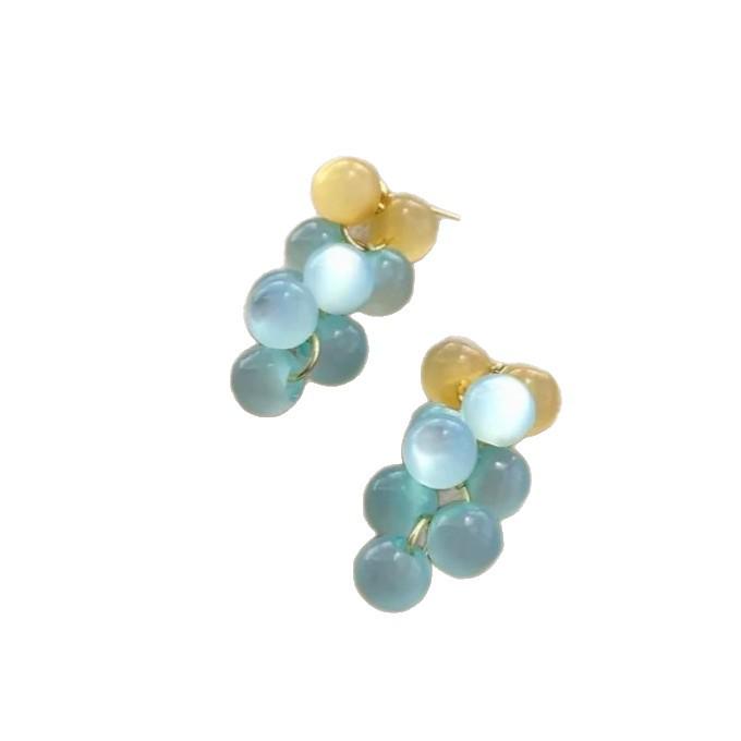 French Pearl Beads Zircon Pearl Stud Earrings - Elegant and Versatile High-End Accessories