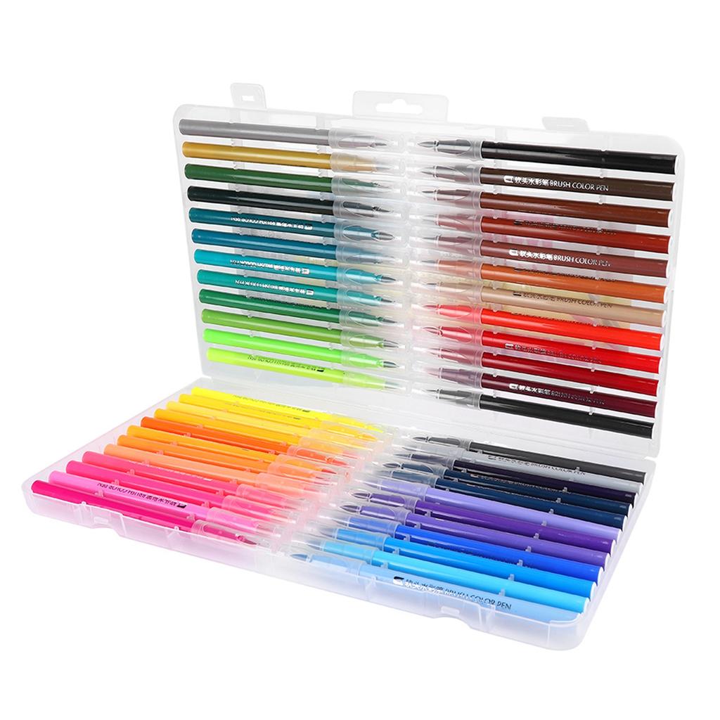 48 Colors Watercolor Brush Pens Pens Drawing Painting Brush Pen Soft Tip Brush Set