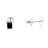 BE/GINS Silver925 ROCA MINI RECTANGLE ONYX EARRINGS