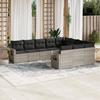 VidaXL Garden Lounge Set with Cushions 10 Pcs, Patio Sofas, Patio Furniture Set, Outdoor Furniture, Grey 3253029