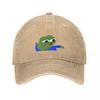 Dancing Apo Pepe the Frogs help helper Baseball Cap Snap Back Hat Horse Hat fun hats Custom Cap Unisex Womens