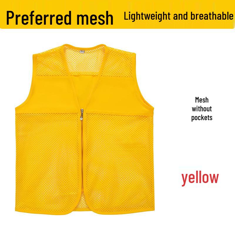 Custom Mesh Breathable Volunteer Vest with Logo for Events and Workwear