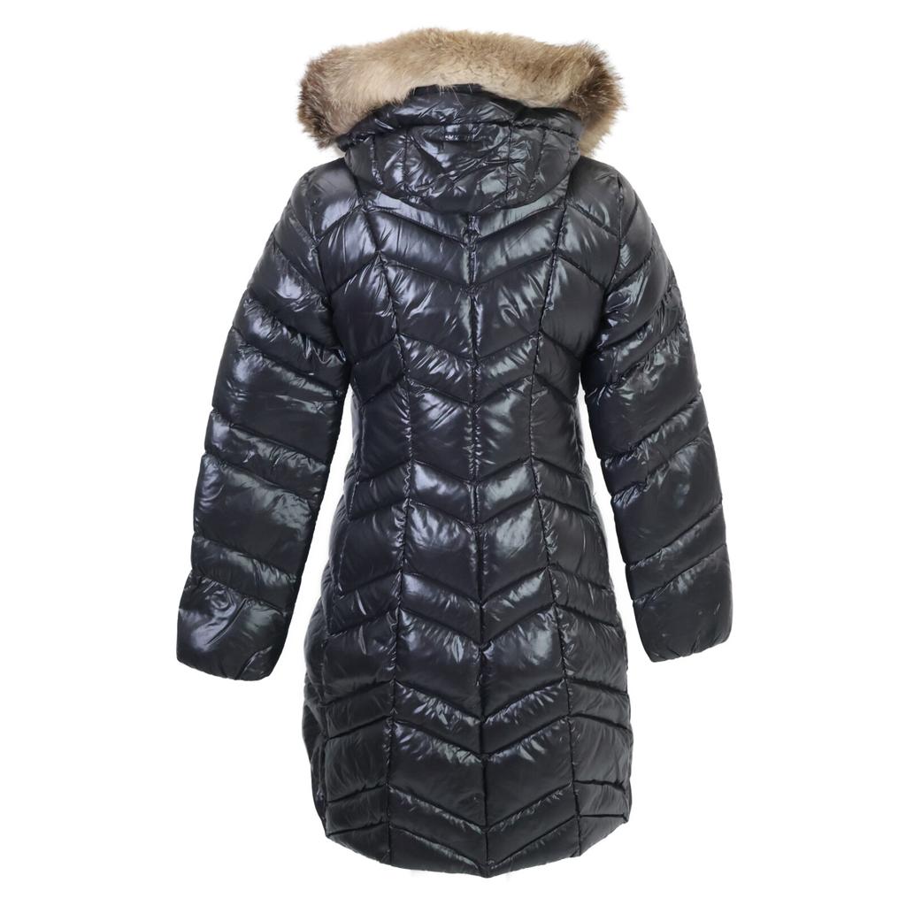 MONCLER FULMAR fur-lined down hoodie coat O blackUsed