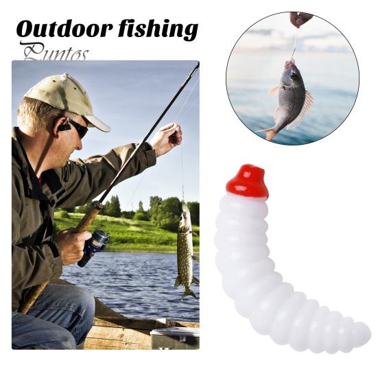 Wide Range Fishing Bait 50Pcs/Bag Soft Lure Baits Simulated Red-Mouthed Mealworm Shape Maggot Grub Tackle Brightly Colored Fish
