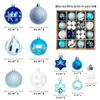 44-Piece Christmas Tree Decoration Set: 6cm Colorful PVC Hanging Balls