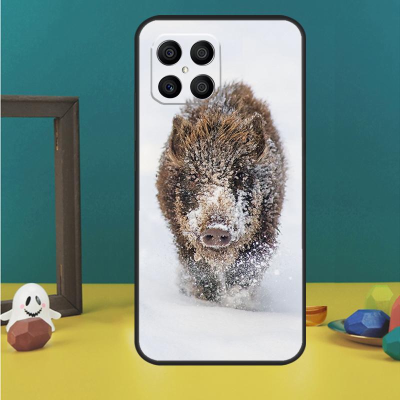 Wild Boar Pig Brown Case For Honor X9a X8a X8b X9b X9c X8 X9 50 70 90 Lite Honor 200 Lite Magic 7 5 6 Pro Cover