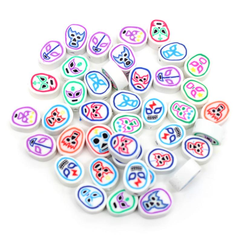 Soft Pottery Pieces Beaded Diy Mobile Phone Chain Accessories Loose Beads Smiley Face Letters Animal Fruit Mixed Soft Pottery