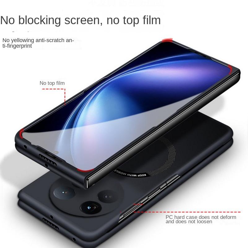 Ultra-thin Frameless Phone Case For VIVO X Fold 5 Fold5 X Fold 3 Pro Fold3 Luxury Magsafe Magnetic Hard Cover
