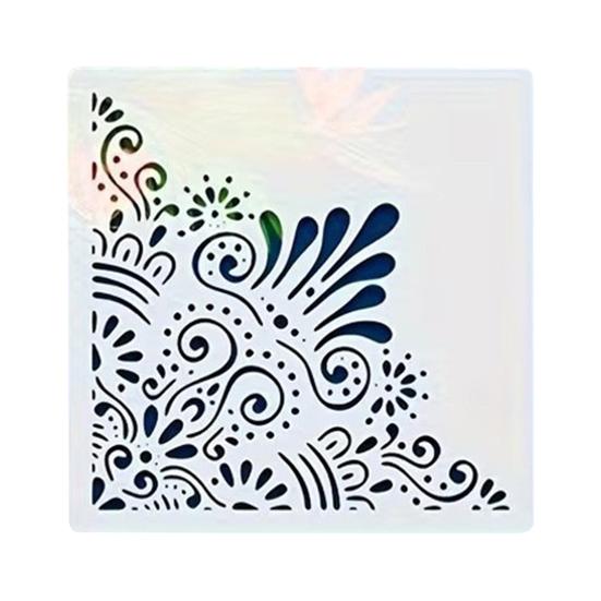 

Painting Stencil Set 11.8 Inch Large Reusable PVC Templates with Geometric Floral Patterns Decorative Wall Stencil for DIY Art & Home Decor A