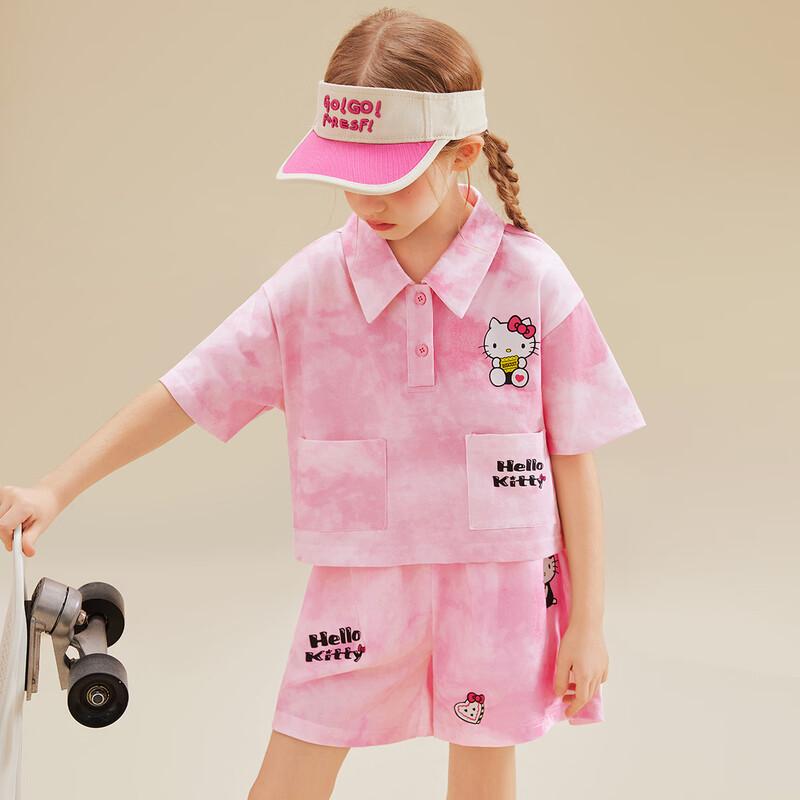 Hello Kitty Girls  Tie-Dye T-shirt & Shorts Set 150