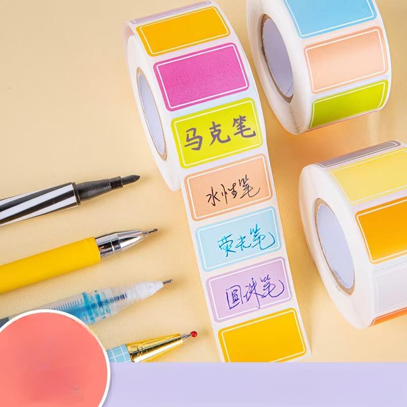 800/500/400pcs roll Colorful Waterproof Self Adhesive Labels Name Tags for Bottles Handwriting Notes Spice Stickers