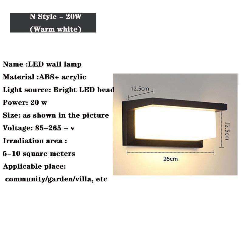 LED Außenwandleuchte LED Außenwandleuchte Wasserdichtes Licht Außenveranda LED-Licht mit Bewegungssensor Licht Außenbeleuchtung