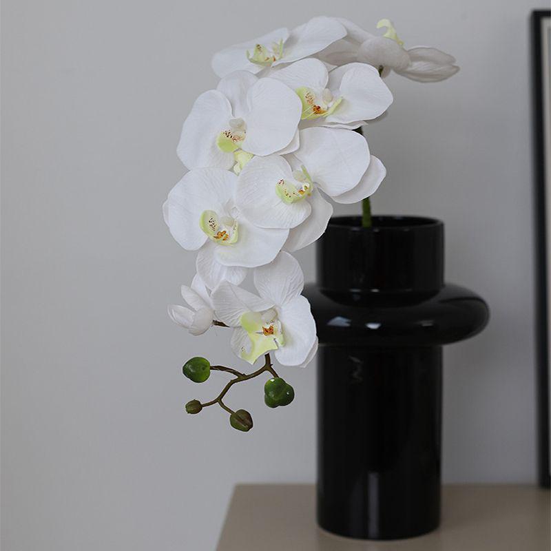 French Retro 9-Head Phalaenopsis Light Luxury Artificial Flower for Living Room, Dining Table, Weddings, and New Year Decoration