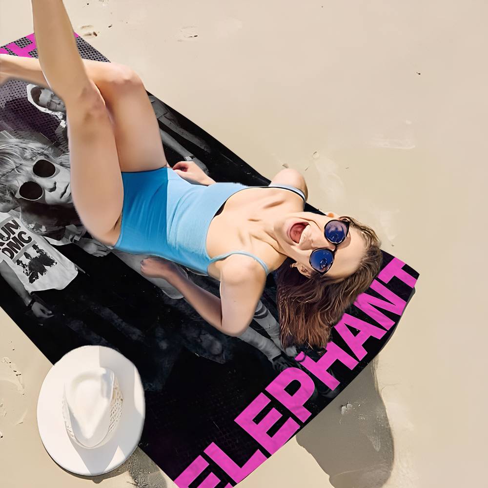 Pop Rock Band Cage The Elephant Anime Beach Swimming Towel Soft Absorbent Washcloth Children's Gifts For Kids Travel Camping
