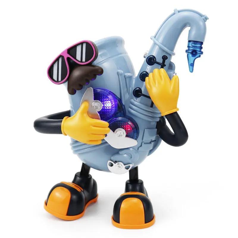 Elektrischer tanzender Herr. Rocklichter Musik Saxophon Puppe Kinder Pädagogisch Elektrische Musikspielzeuge für Kinder Weihnachtsgeschenke Spielzeug