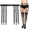 Garter Belts for Women,Elastic Thigh Garter Belt for Thigh High Stockings with Metal Clips
