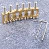 6Pcs Guitar Tremolo Bridge Saddles Brass Vibrato Bridge Saddles Replacement Electric Guitar Gourd Bridge Saddles Enduring