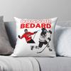 Connor Bedard Eishockey Kissenbezug Polyester Leinen Samt Bedruckt Reißverschluss Dekorative Sofakissenhülle 45X45