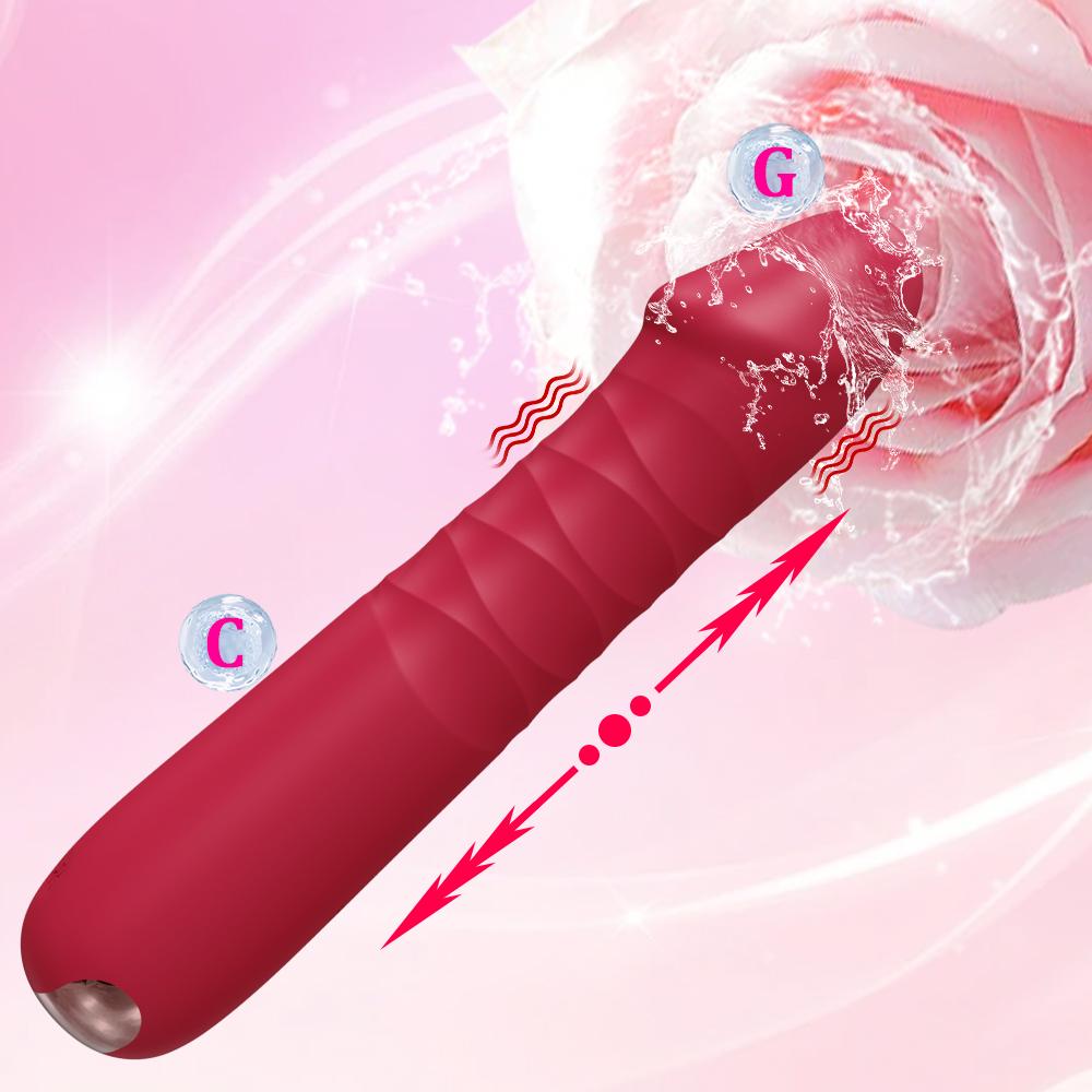 Automatic Telescopic Dildo Vibrator Powerful G Spot Vagina Stimulator Female Nipple Clitoris Masturbator Adult Sex Toy For Women