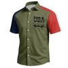 Men's Short Sleeve Button Down Shirt USA 250th Birthday 1776 2026 Print Casual Collared Top for Everyday Wear