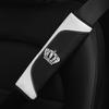 Car Accessories Seat Belt PU Leather Seat Belt Shoulder Cover Comfortable Flash Diamond Inlaid Crown Protect Seat Belt Liner