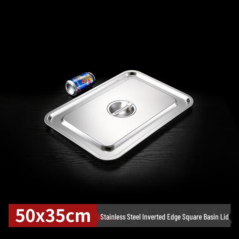 Deep 304 Stainless Steel Rectangular Food Tray with Lid